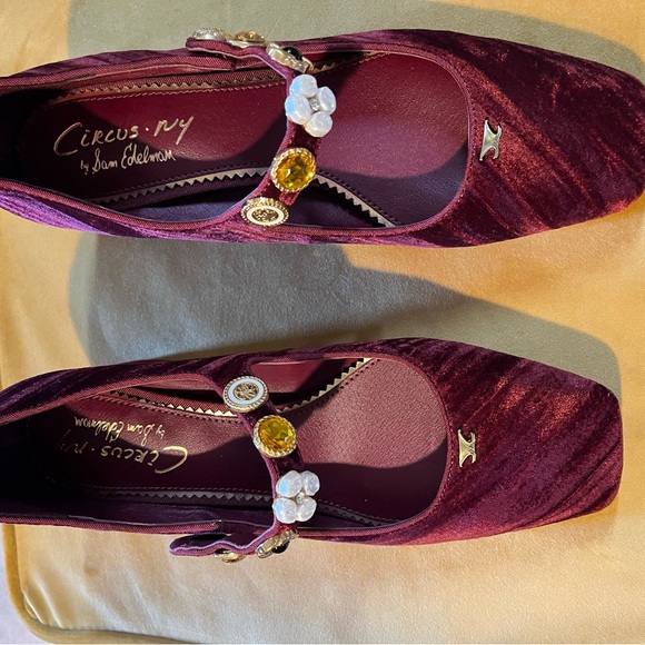 Circus by Sam Edelman Elaine block heel Mary Jane in burgundy. - Picture 5 of 5